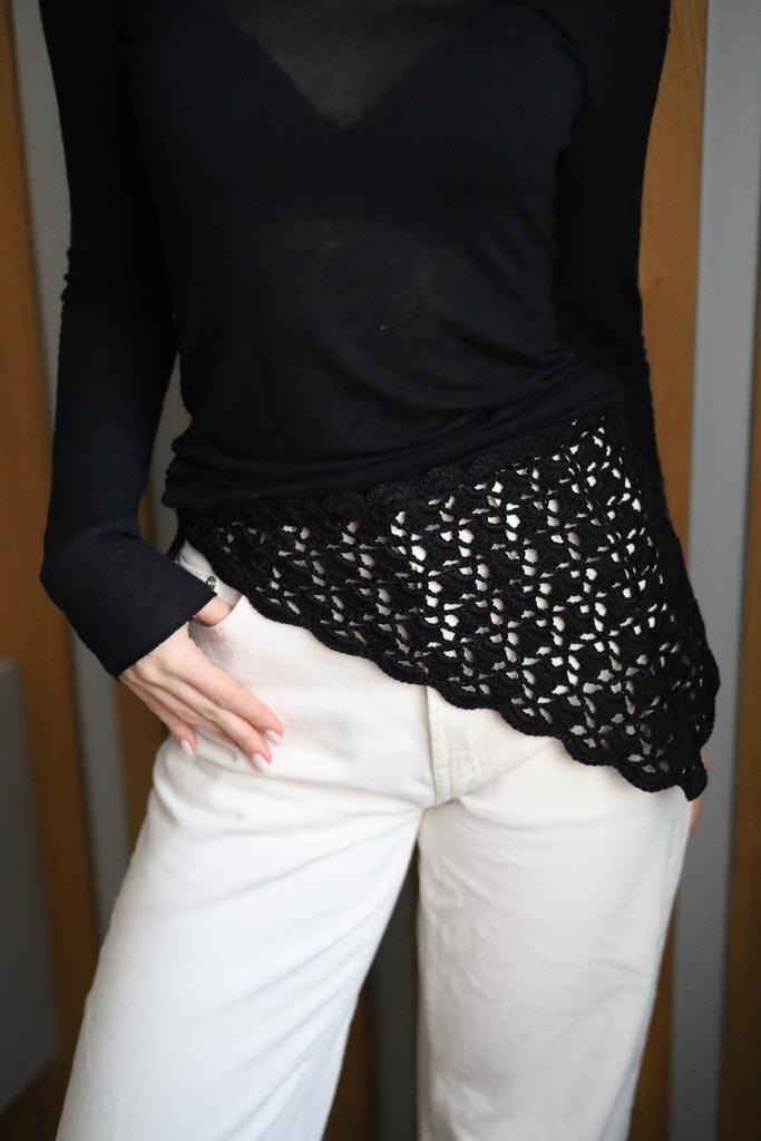 Косынка Ажурная черная