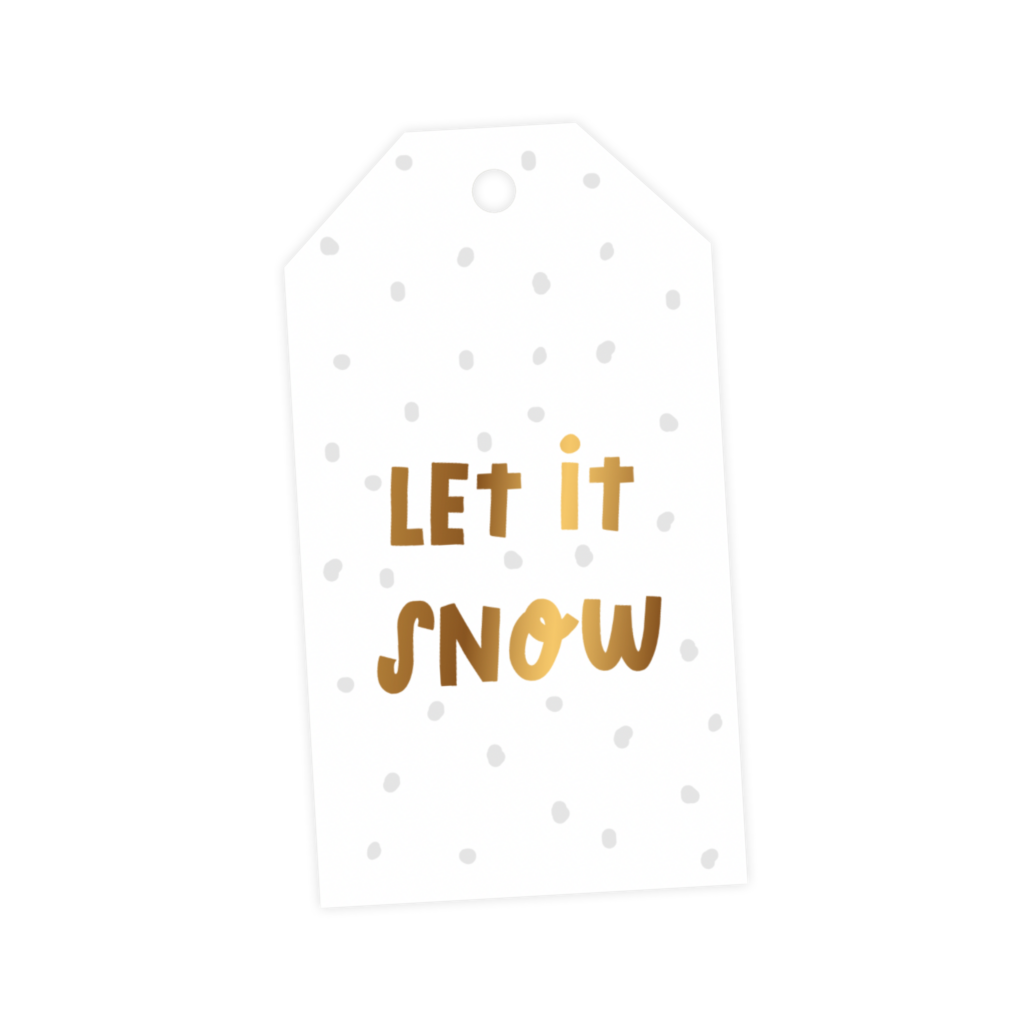 Бирка "Let it snow" (тиснение)