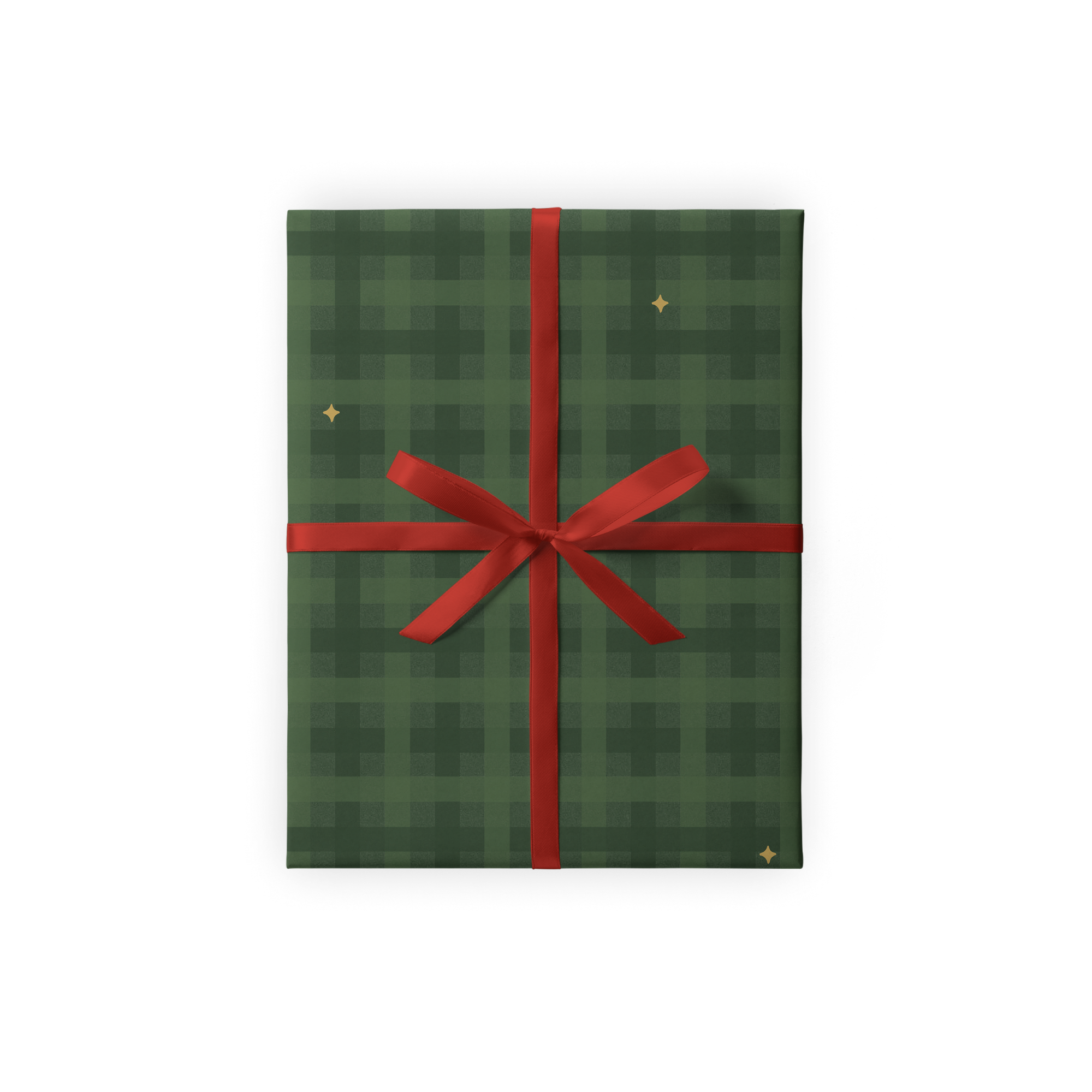 Упаковочная бумага "Green Check Plaid"