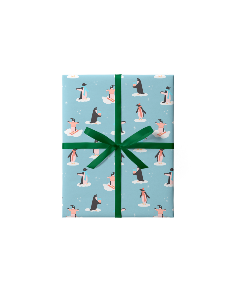 Упаковочная бумага "Арктические пингвины"