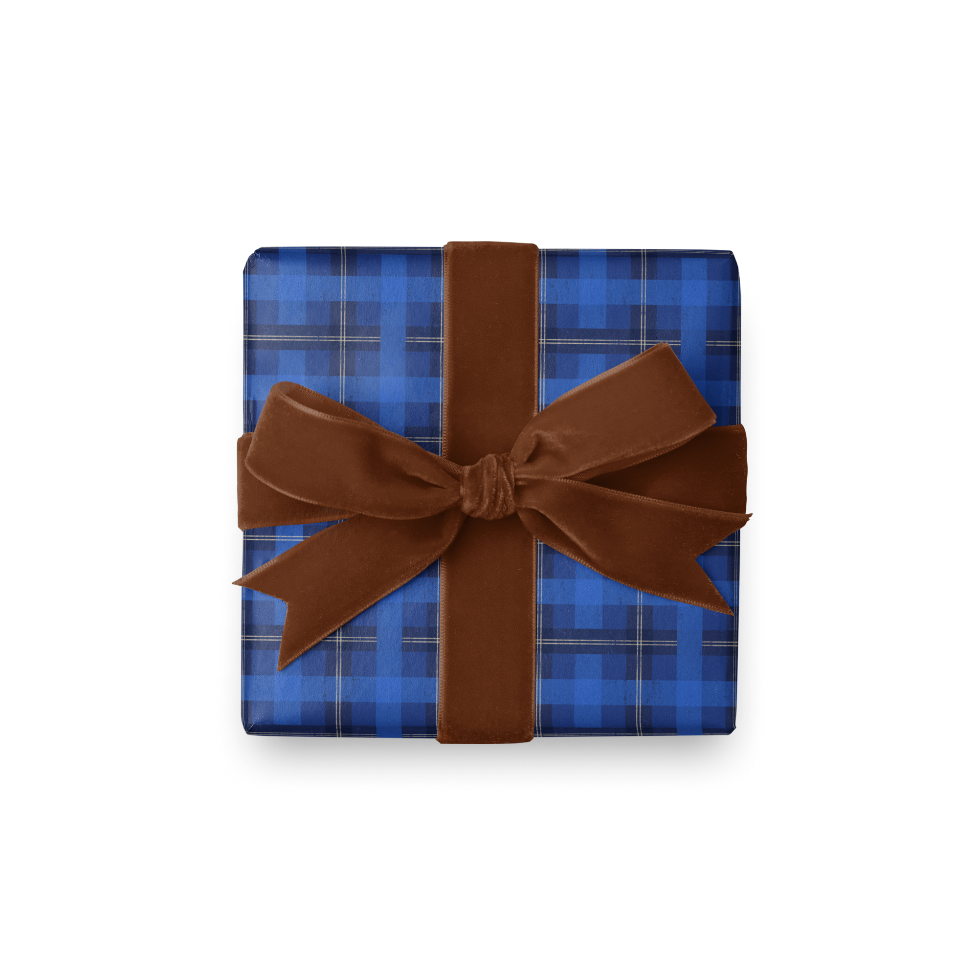 Упаковочная бумага "Blue Check Plaid"