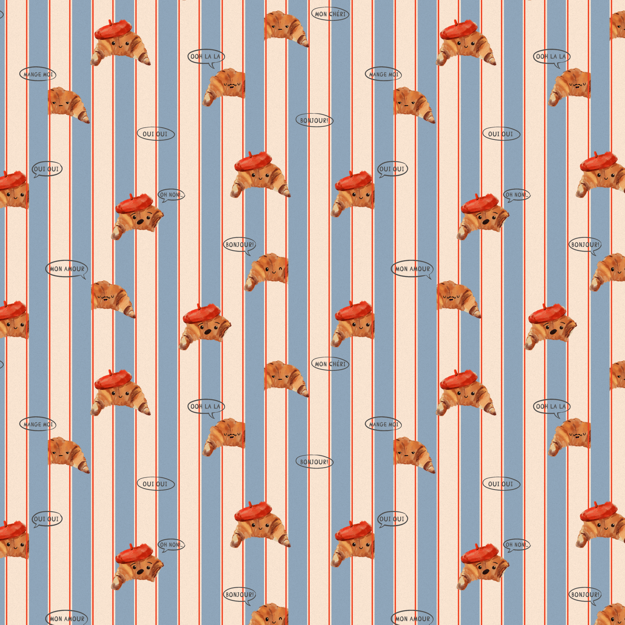 Упаковочная бумага "Месье Круассан"