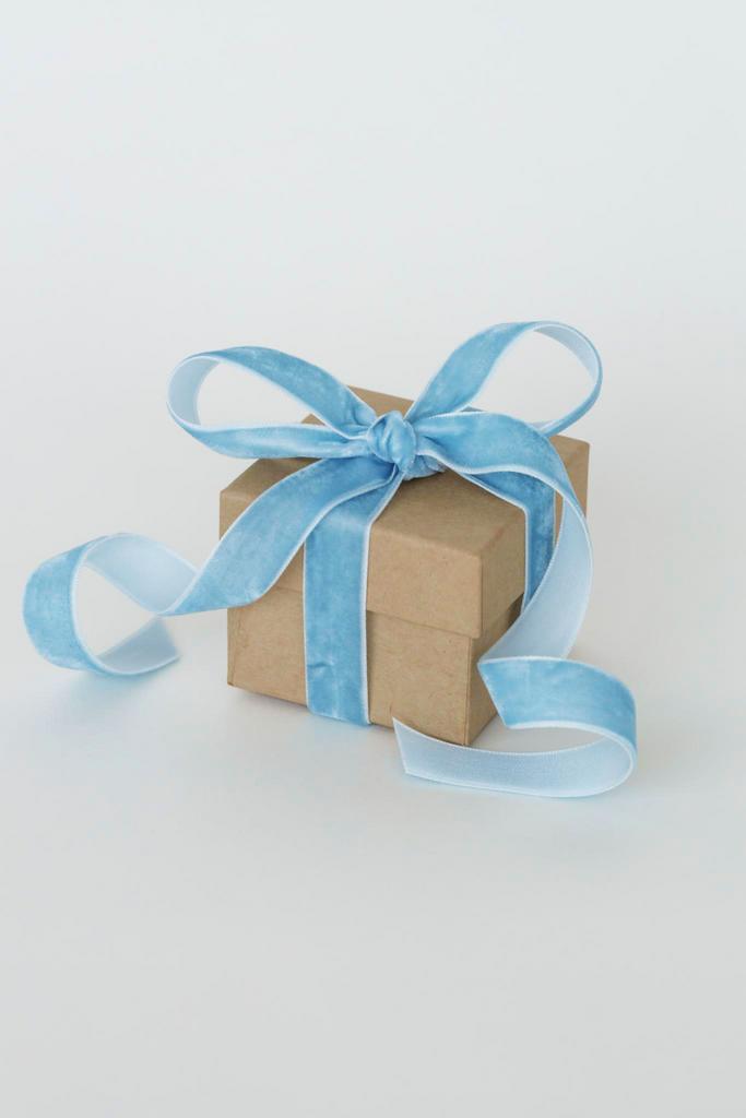 Лента в катушке "Grаy Blue Velvet"