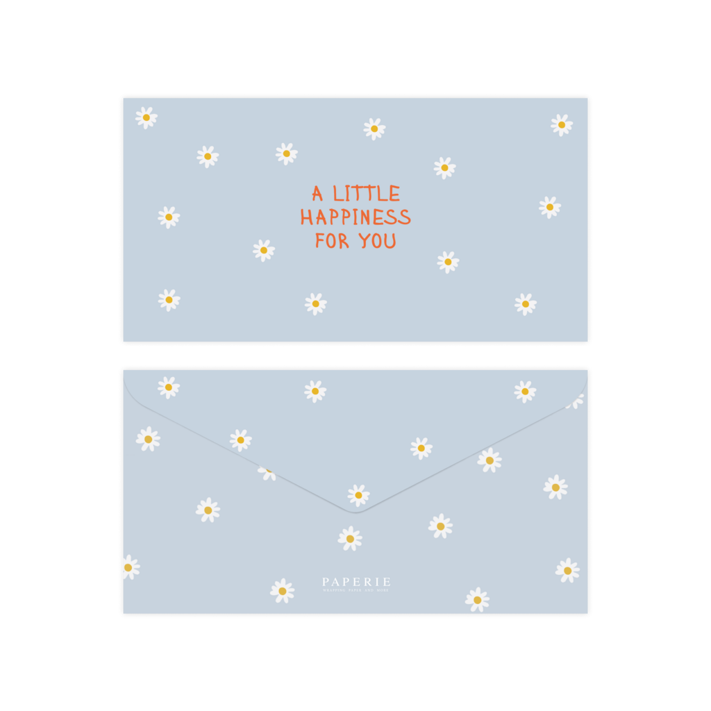 Конверт для денег "Ромашки" (blue)