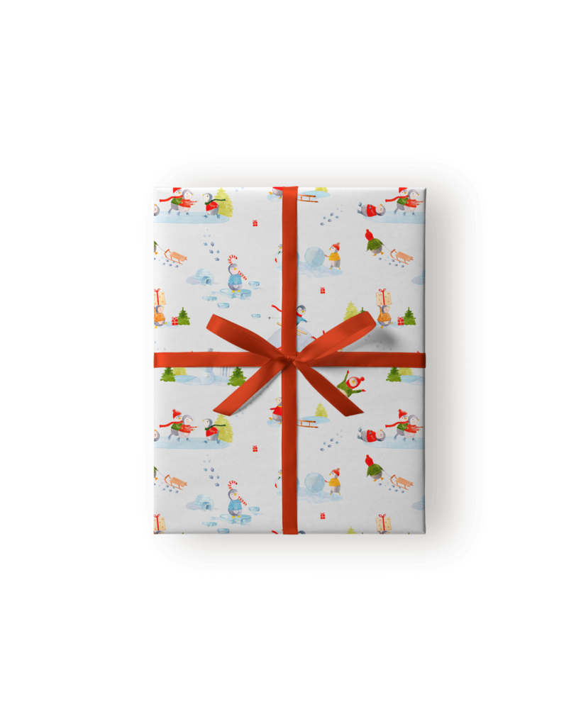 Упаковочная бумага "Пингвины"