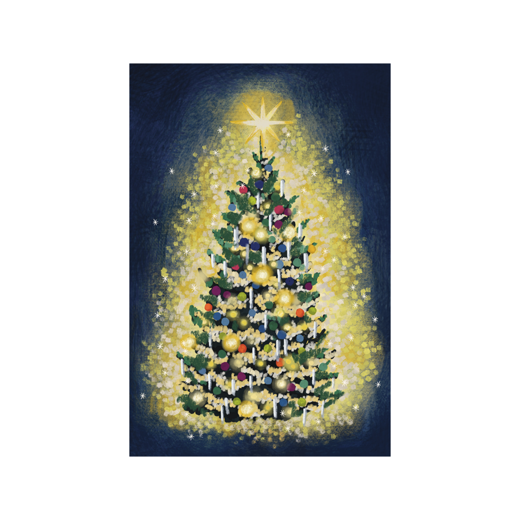 Открытка "Елочка, гори!"