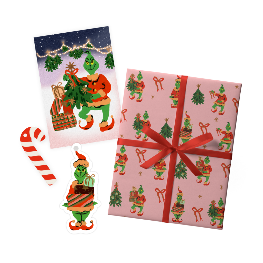 Набор для упаковки "Гринч"