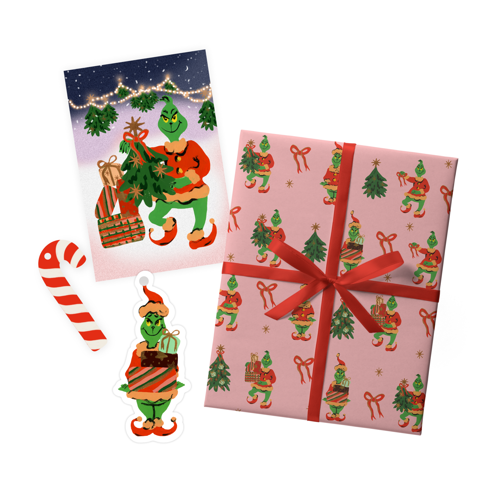 Упаковочная бумага «Гринч, похититель Рождества» Папери Упаковочная бумага «Гринч, похититель Рождества» Папери