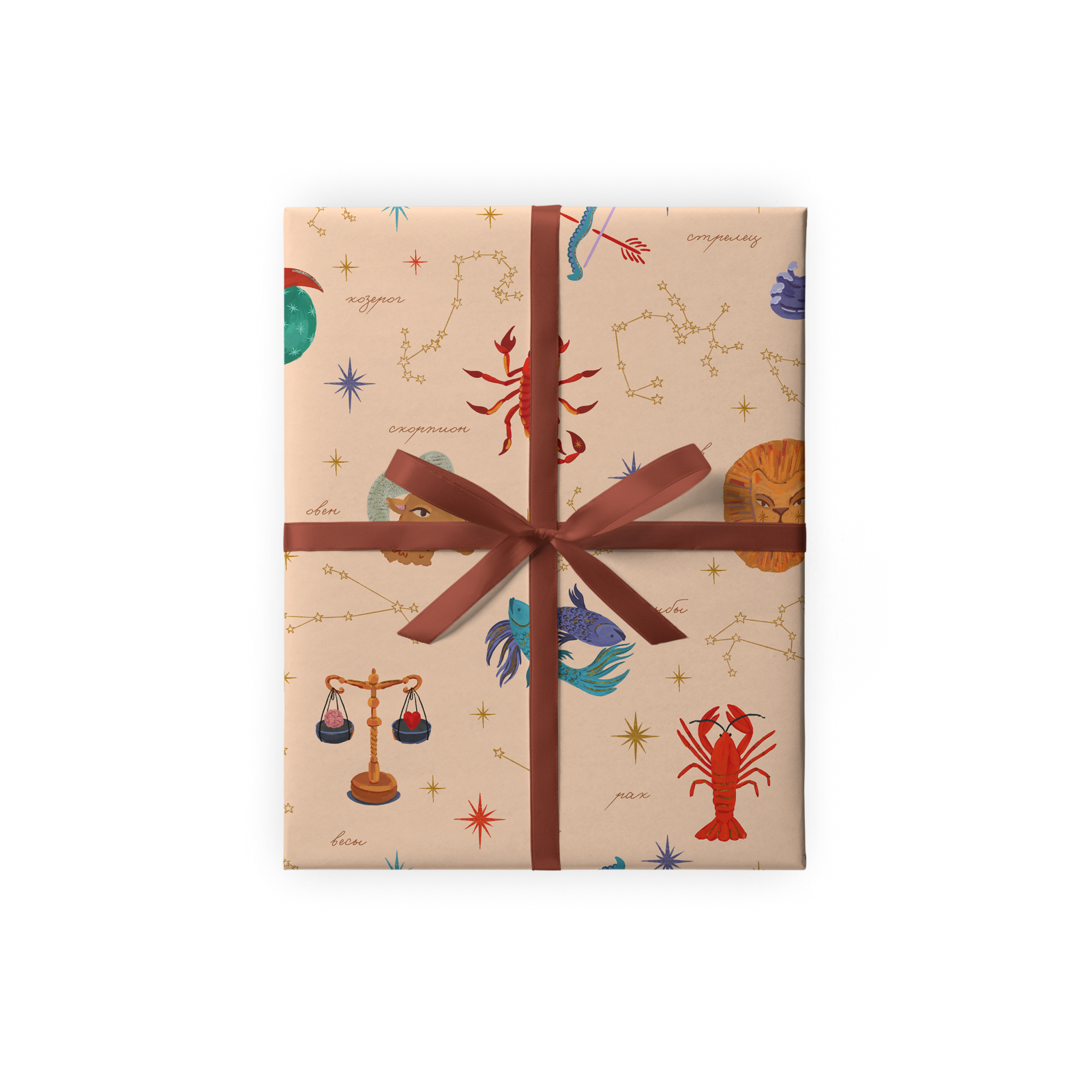 Упаковочная бумага "Зодиаки"