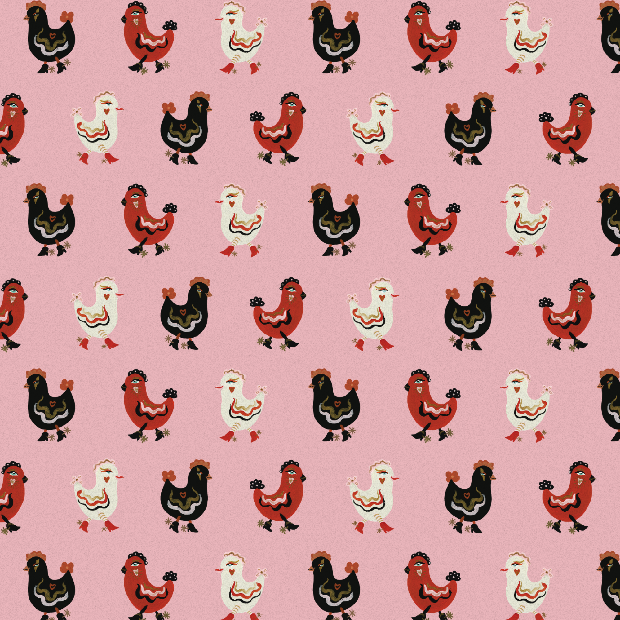 Упаковочная бумага "Курочки"