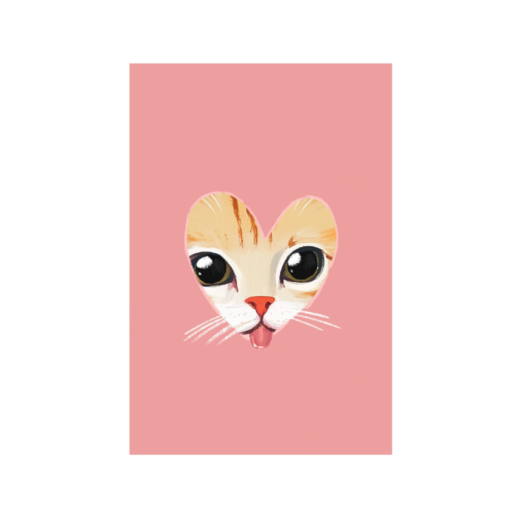 Открытка "Моему котику" pink