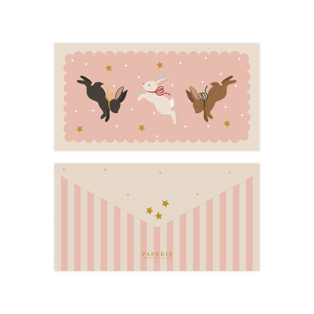 Конверт для денег "Зайчики"