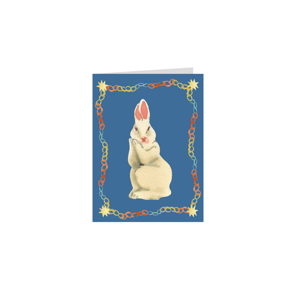 Открытка "Праздничный зайка"