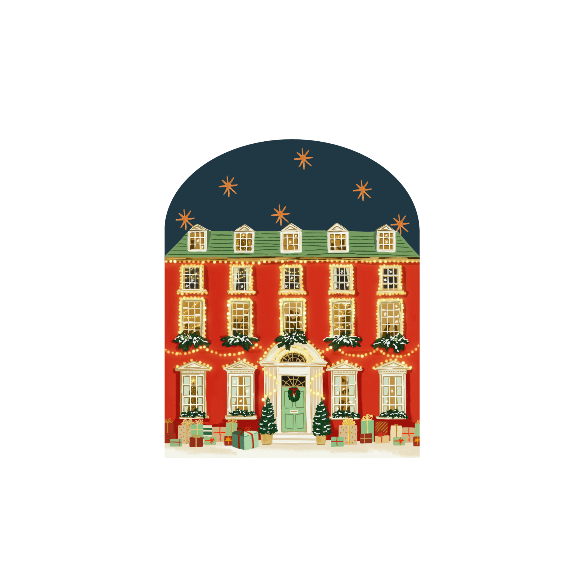 Открытка «Праздничный дом», раскладная Папери Открытка «Праздничный дом», раскладная Папери