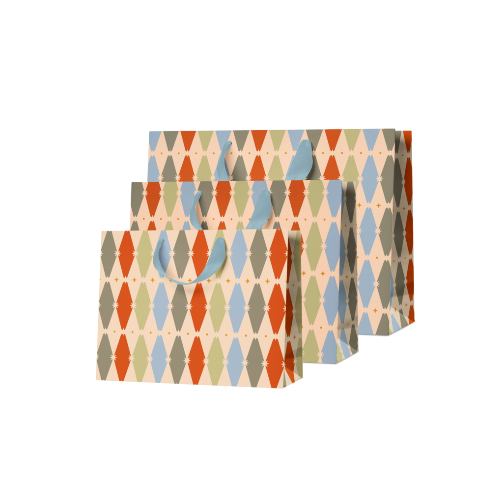 Подарочный пакет "Праздничные ромбы"