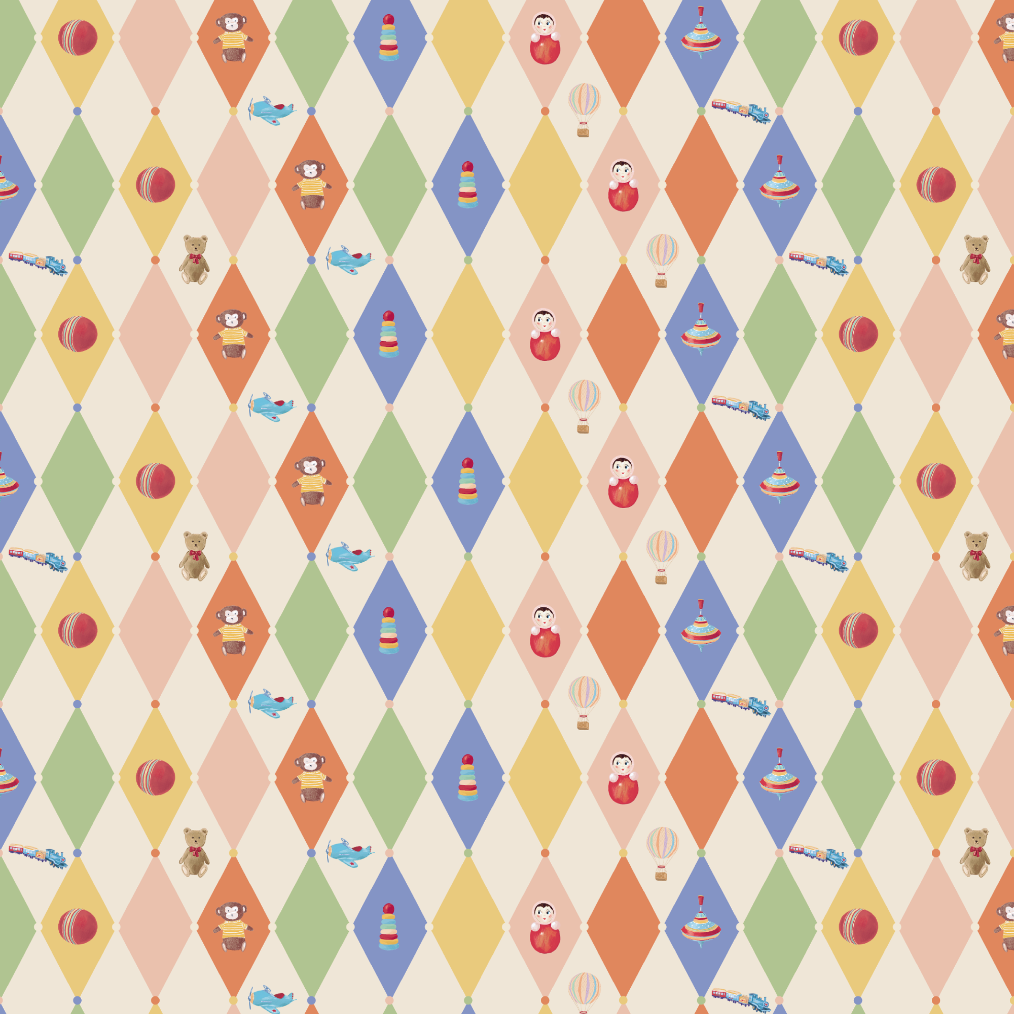 Упаковочная бумага "Любимые игрушки"