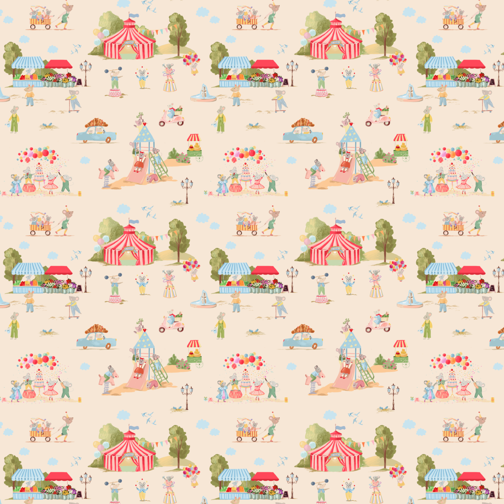 Упаковочная бумага "Мышкин город"