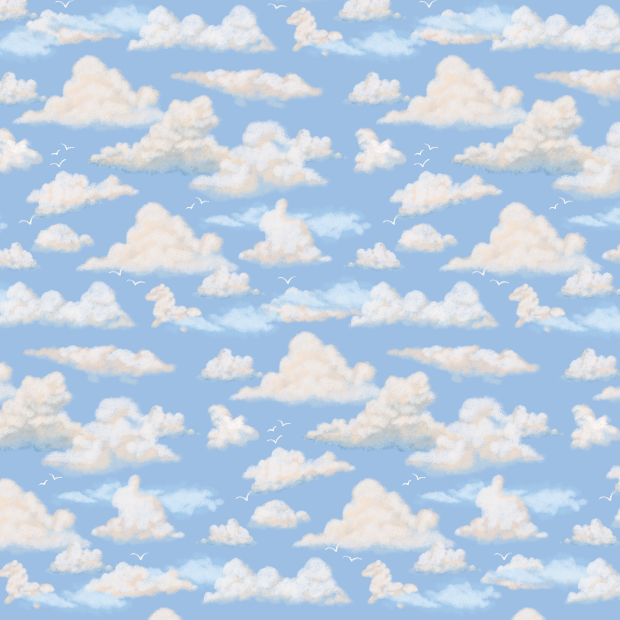 Упаковочная бумага "Облака"