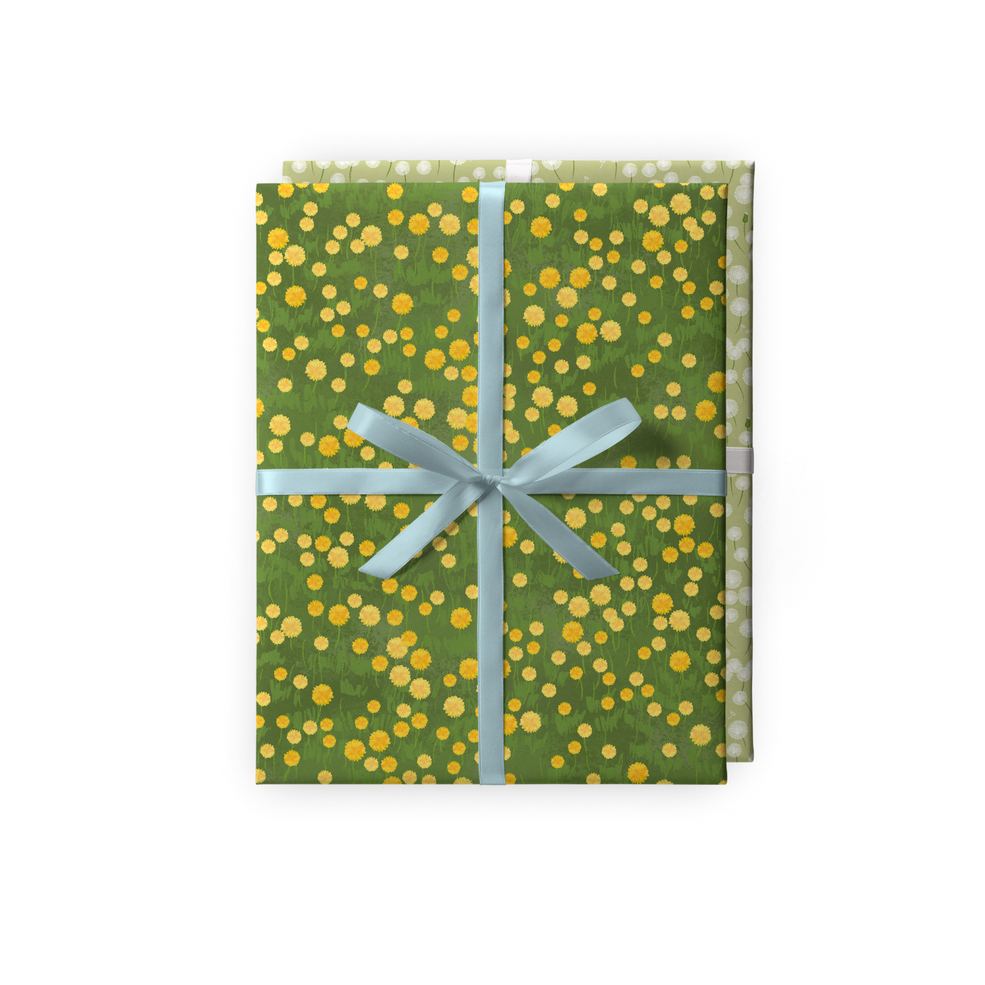 Упаковочная бумага "Одуванчики" двусторонняя