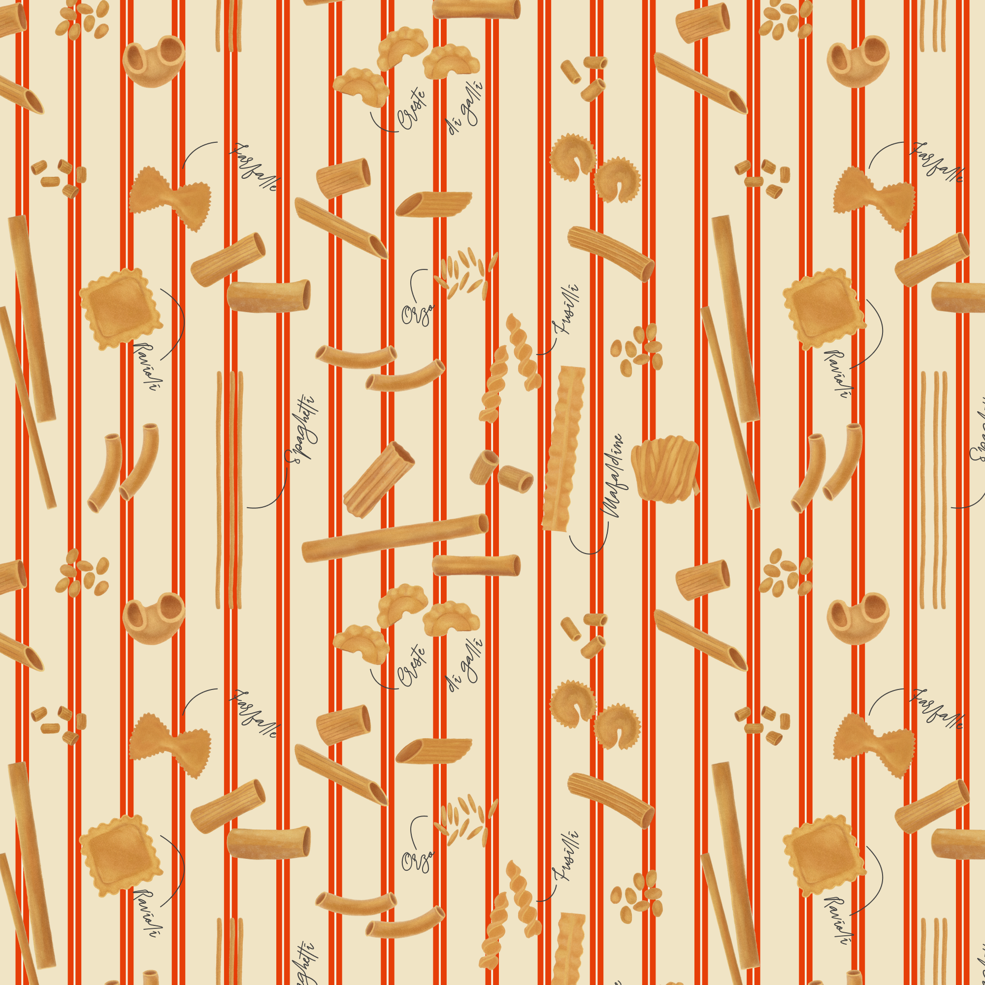 Упаковочная бумага "Паста"