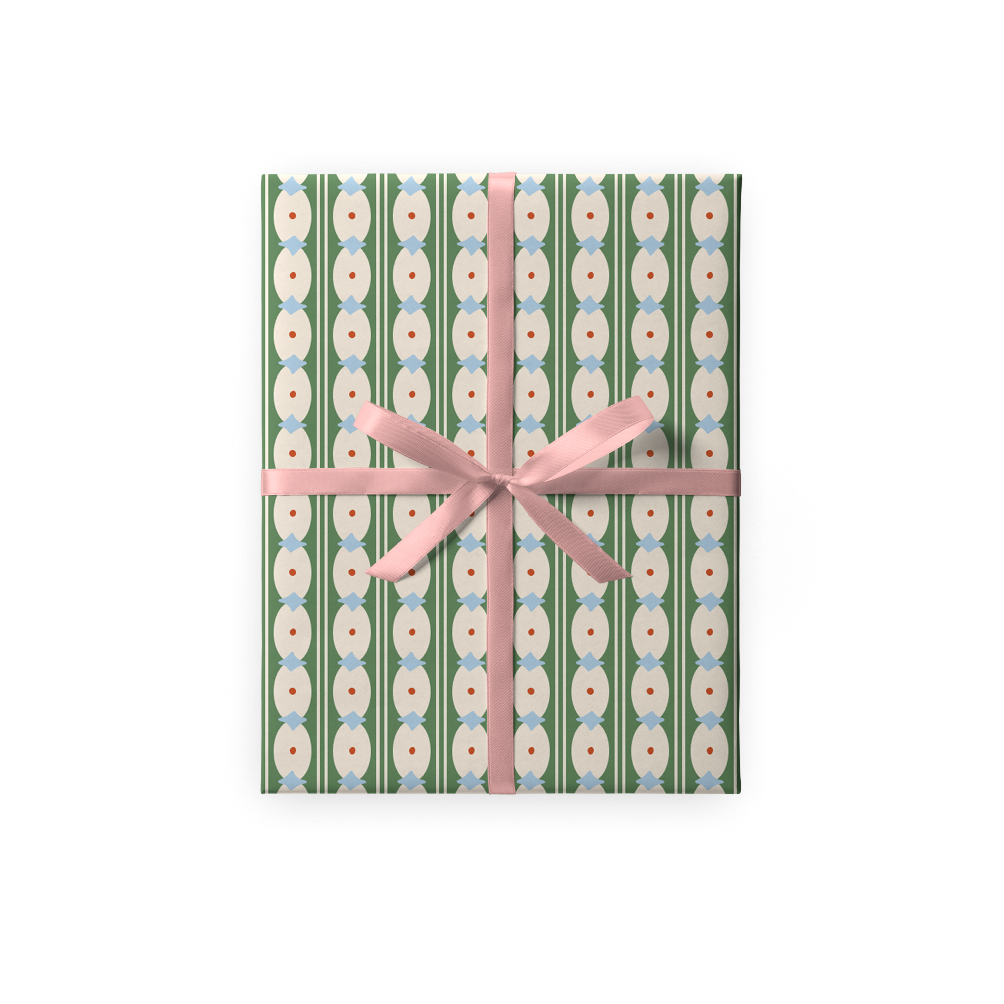 Упаковочная бумага "Оливковый узор"