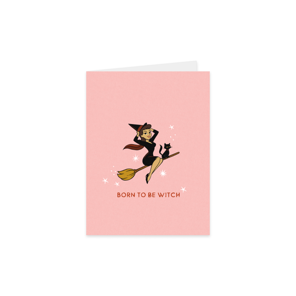 Открытка "Born to be a witch", раскладная
