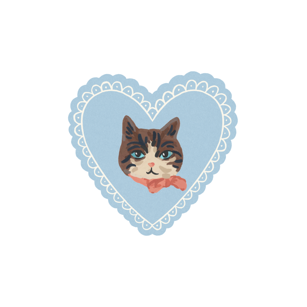 Открытка "Любовь и котики" (blue)