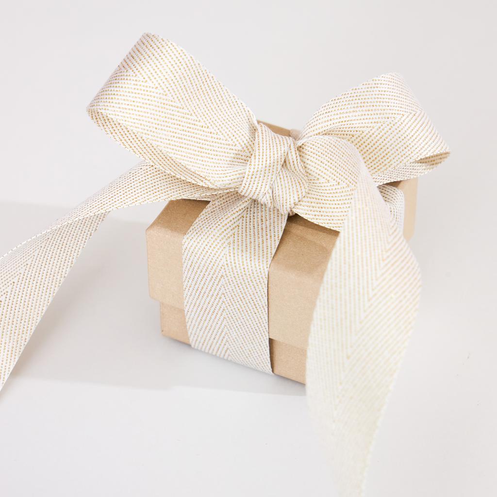 Лента хлопковая в катушке "Milk glitter"