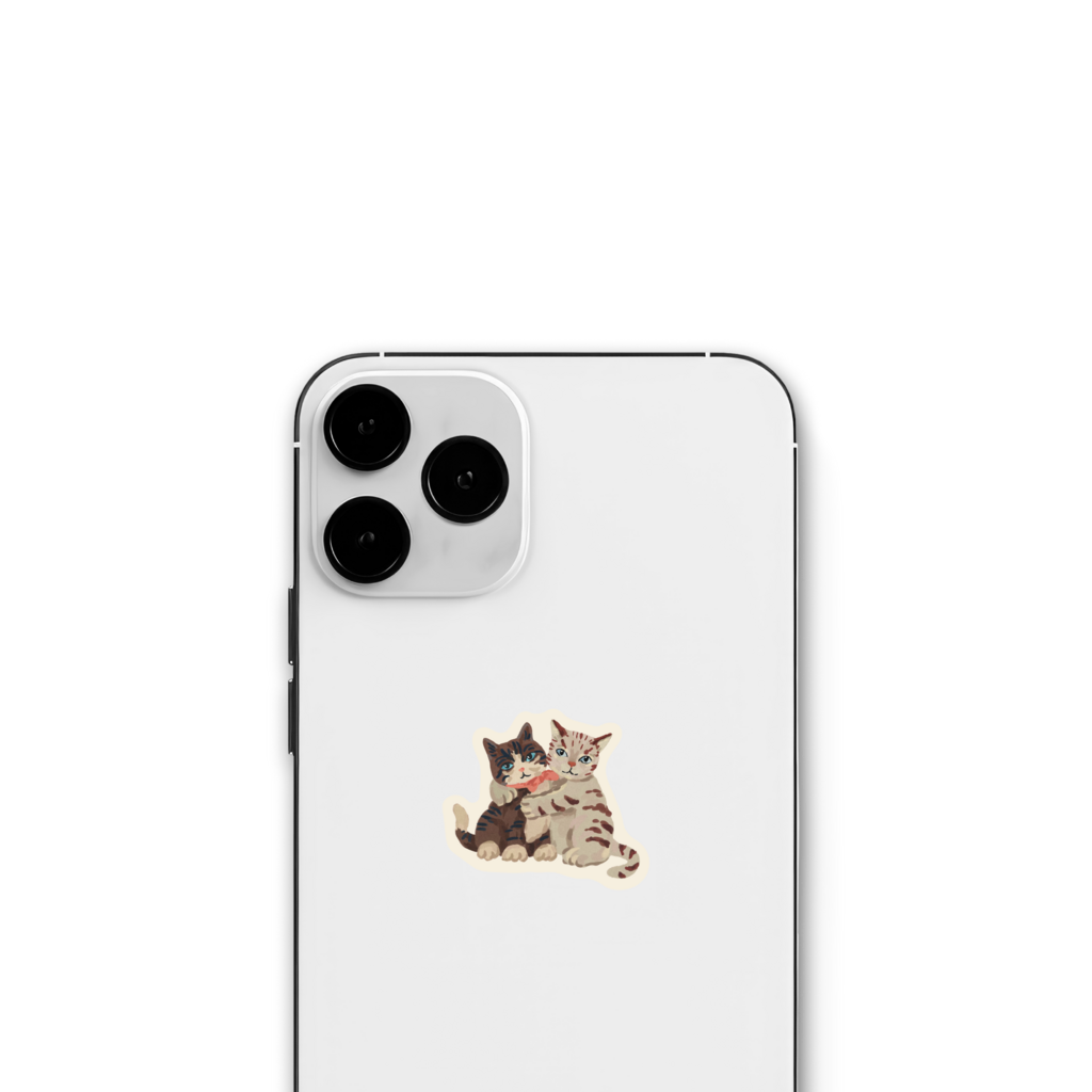 Стикер "Любовь и котики"