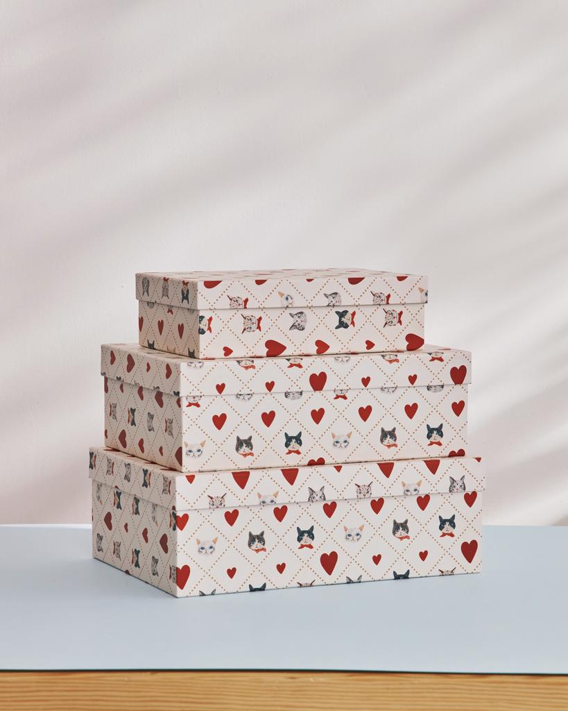 Подарочная коробка "Любовь и котики"