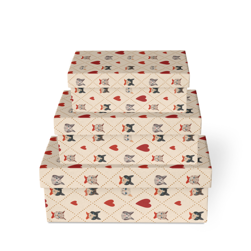 Подарочная коробка "Любовь и котики"