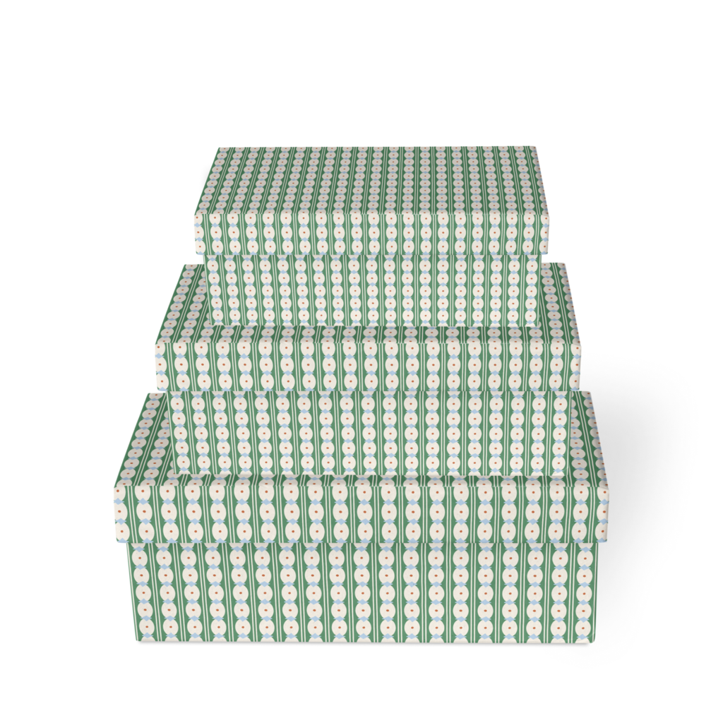 Подарочная коробка "Оливковый узор"