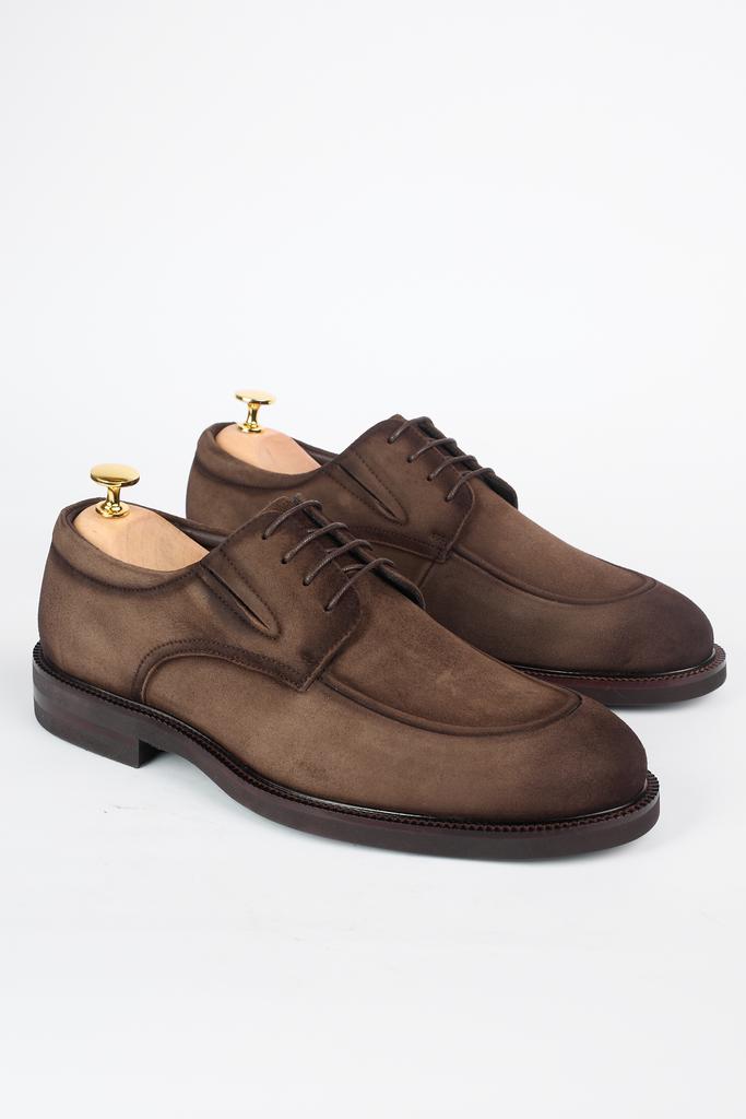 КОРИЧНЕВЫЕ БОТИНКИ ИЗ 100% НАТУРАЛЬНОЙ КОЖИ И ЗАМШИ