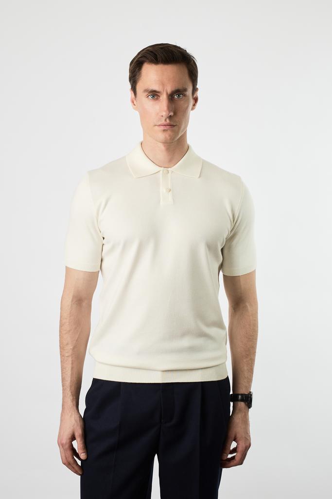 ВЯЗАННОЕ ПОЛО ИЗ СМЕСИ ХЛОПКА И КАШЕМИРА