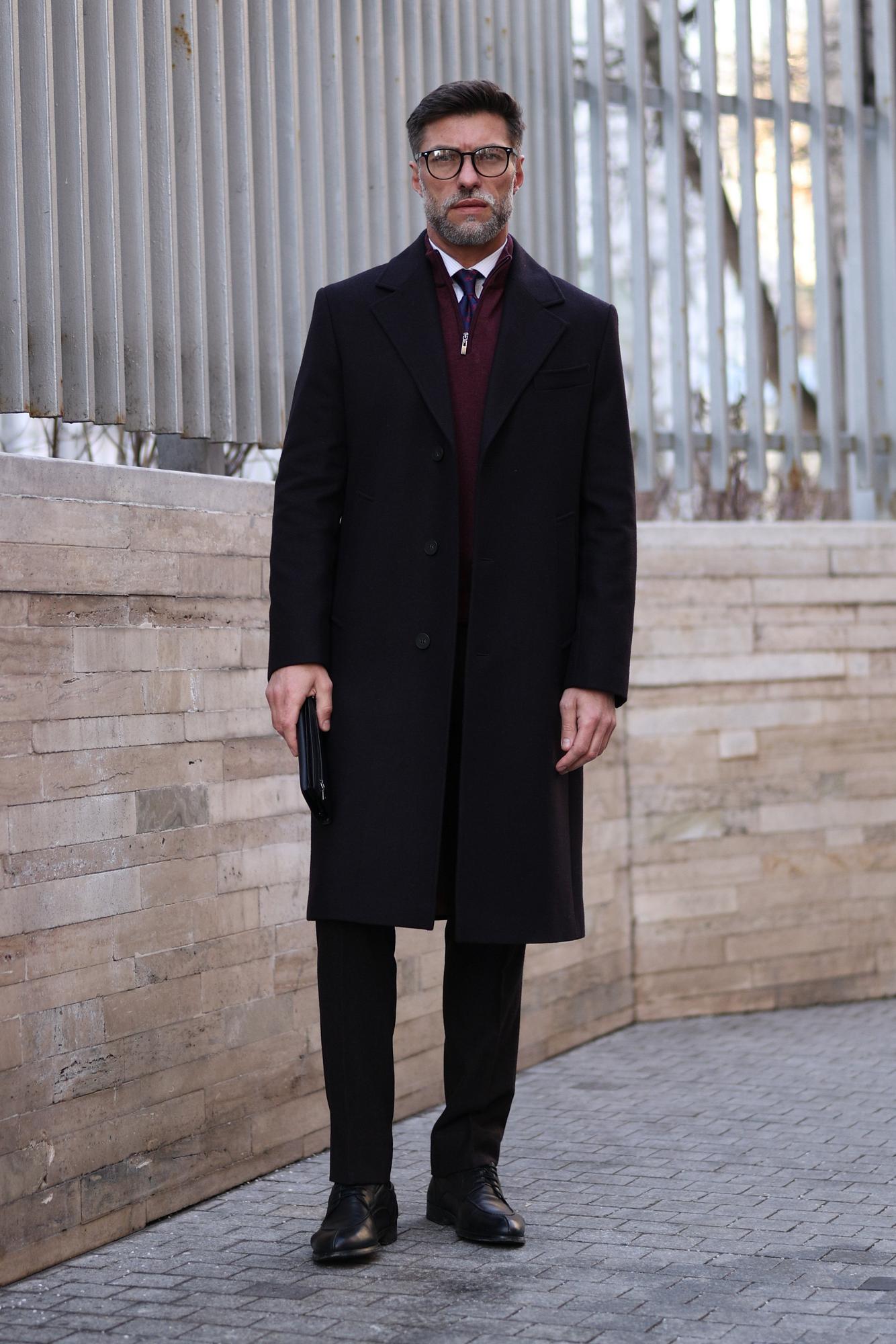 КОРИЧНЕВОЕ УДЛИНЁННОЕ ПАЛЬТО ИЗ 100% ШЕРСТИ