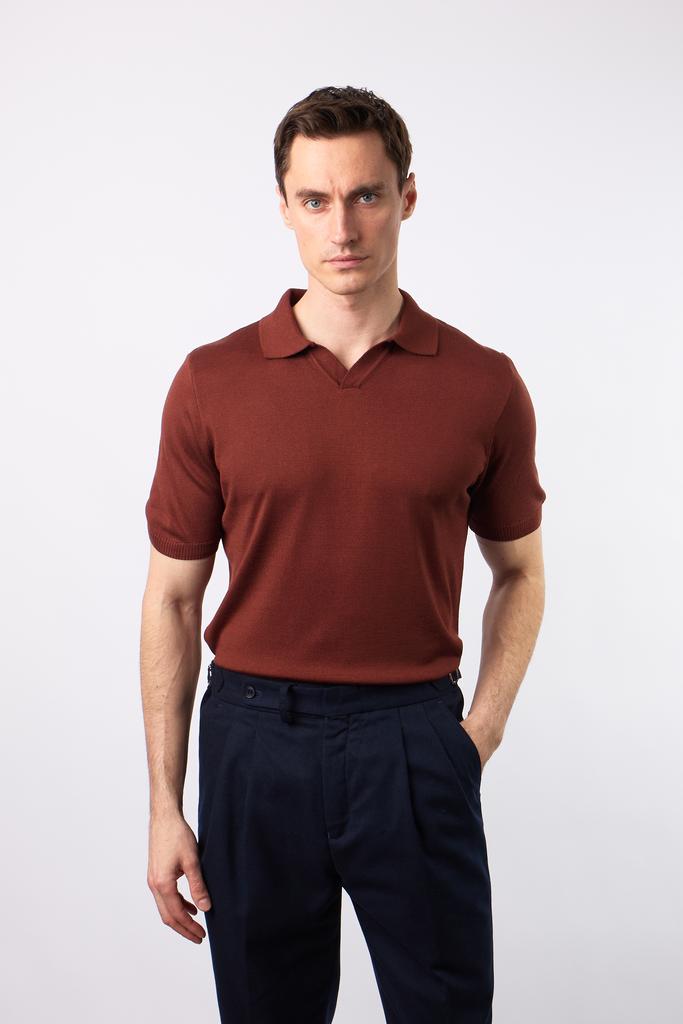 ВЯЗАННОЕ ПОЛО ИЗ МЕРСЕРИЗОВАННОГО ХЛОПКА