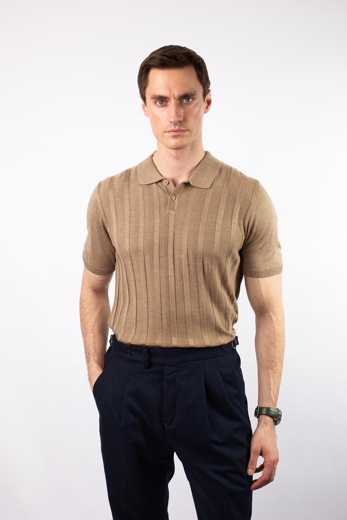 ВЯЗАННОЕ ПОЛО ИЗ МЕРСЕРИЗОВАННОГО ХЛОПКА