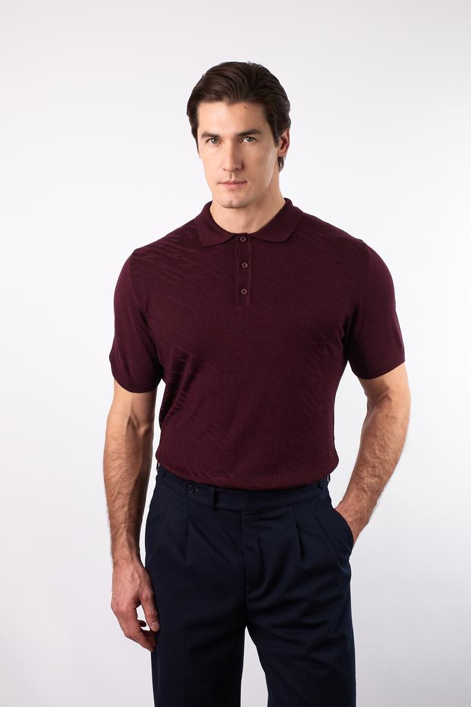 ВЯЗАННОЕ ПОЛО ИЗ МЕРСЕРИЗОВАННОГО ХЛОПКА