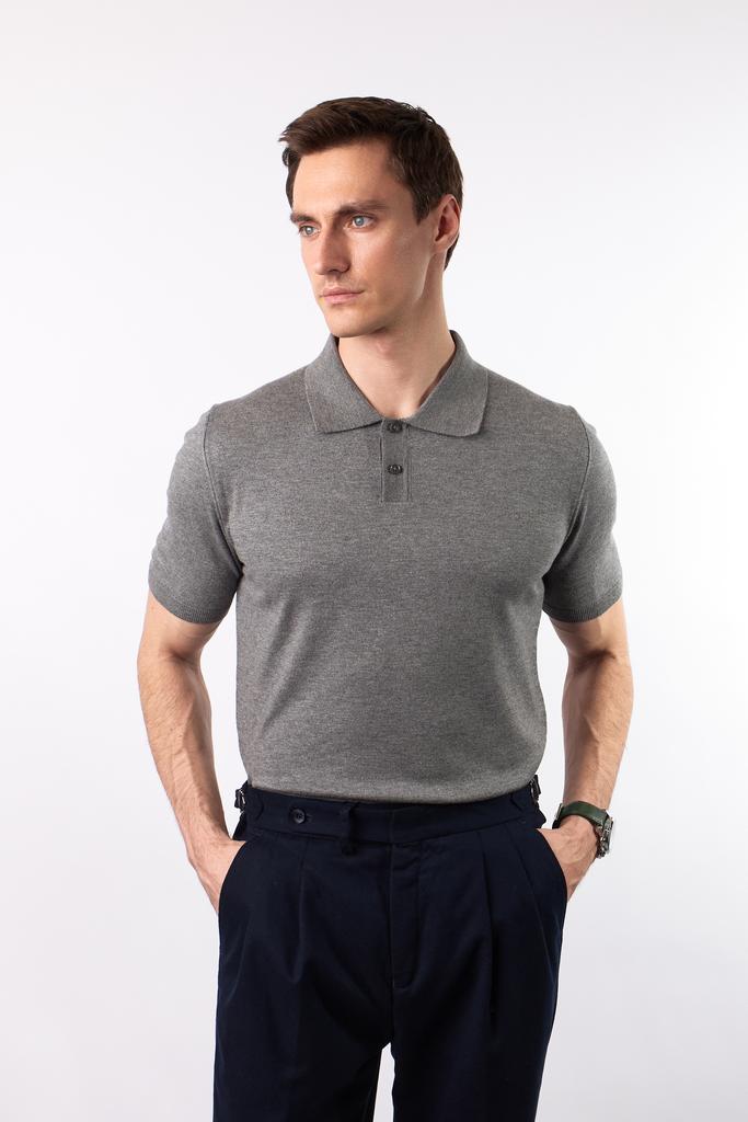 ВЯЗАННОЕ ПОЛО ИЗ МЕРСЕРИЗОВАННОГО ХЛОПКА