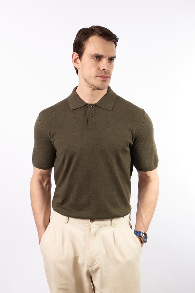 ВЯЗАННОЕ ПОЛО ИЗ МЕРСЕРИЗОВАННОГО ХЛОПКА