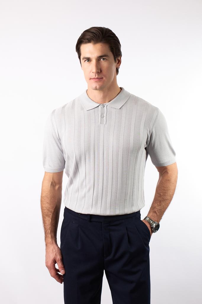 ВЯЗАННОЕ ПОЛО ИЗ МЕРСЕРИЗОВАННОГО ХЛОПКА