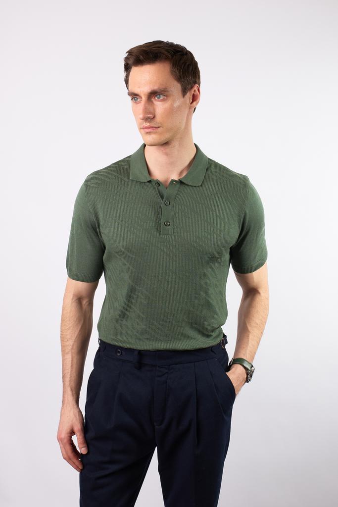 ВЯЗАННОЕ ПОЛО ИЗ МЕРСЕРИЗОВАННОГО ХЛОПКА