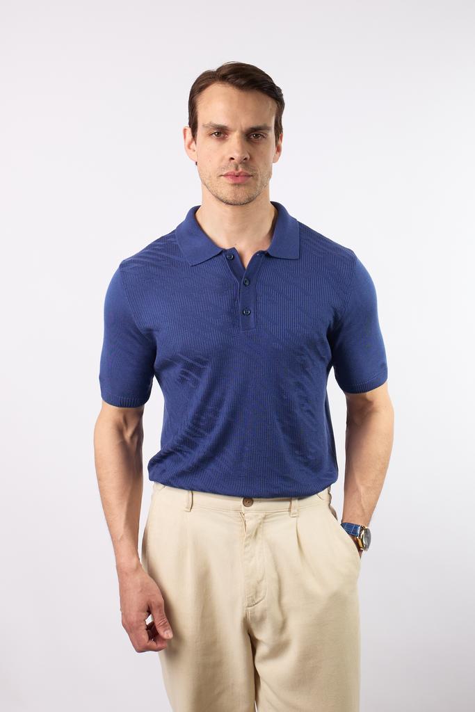 ВЯЗАННОЕ ПОЛО ИЗ МЕРСЕРИЗОВАННОГО ХЛОПКА