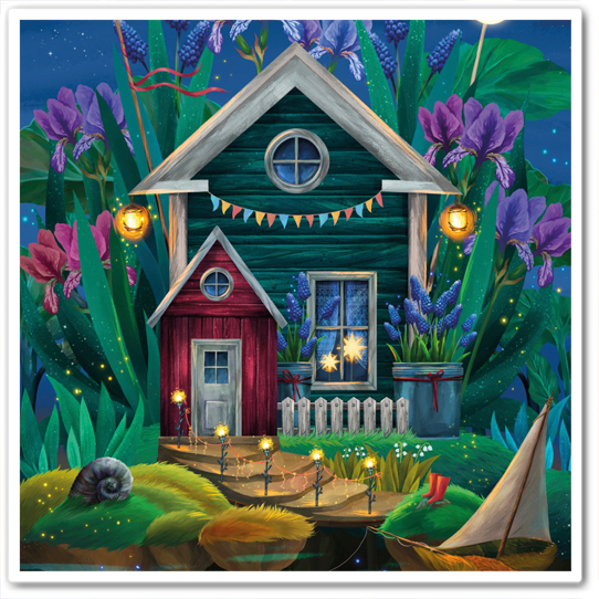 Волшебный домик у берега