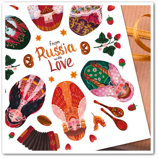 Наклейки "Матрёшки"