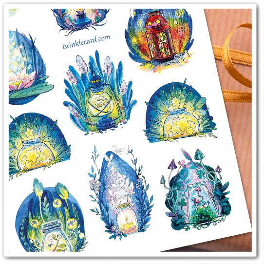 Наклейки "Огоньки"