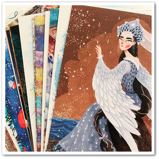 Открытки с уценкой, набор из 25 шт.