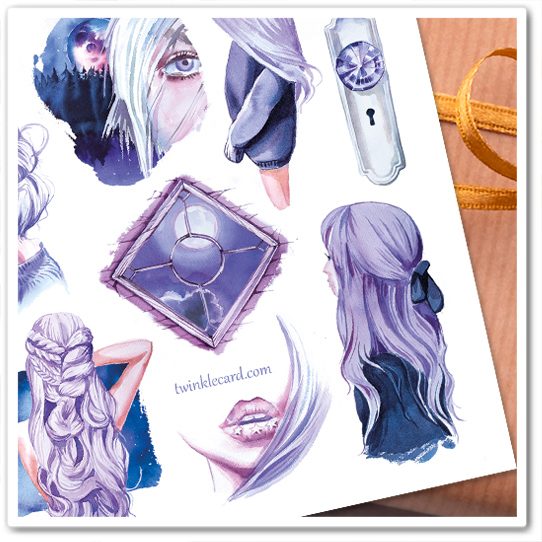 Наклейки "Полнолуние. Девушки"