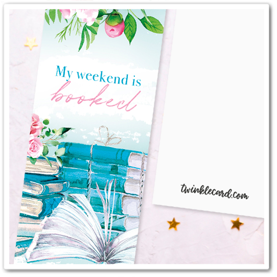 Закладка "My weekend is booked"