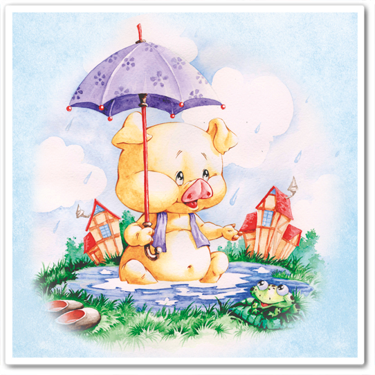 Пигги. Под зонтиком